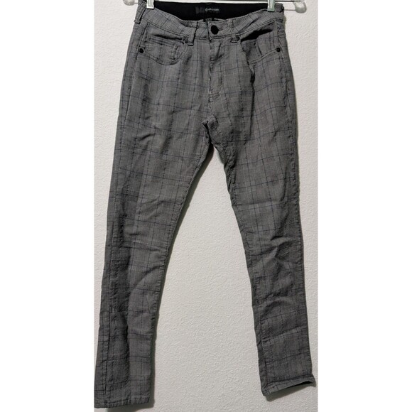 Fried Denim pants Size 32x30 (28x28) Checkered Gray Black Skinny (872) - Picture 1 of 4